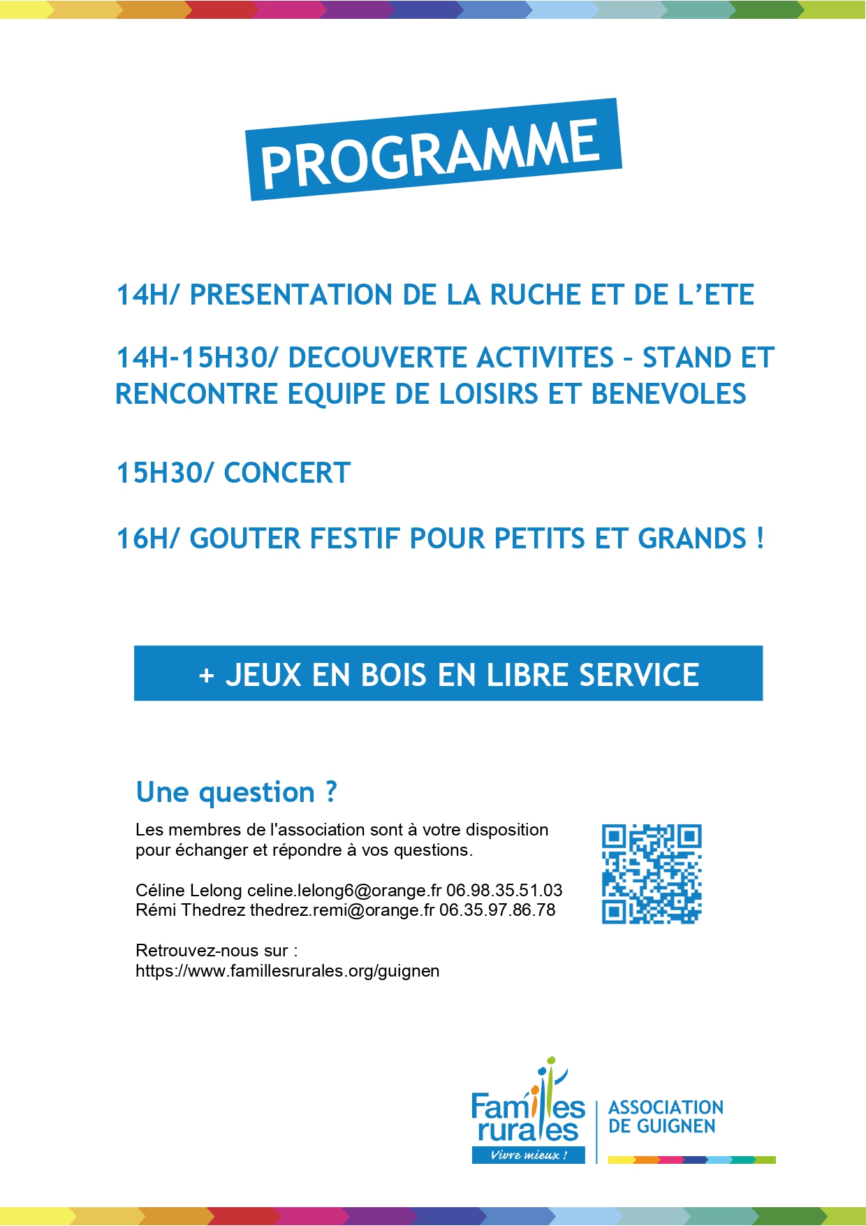 programme fête atelier