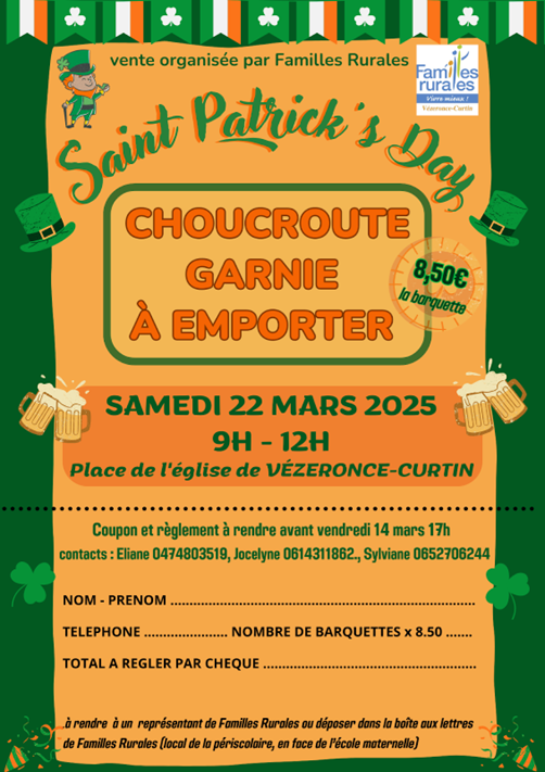 Affiche Saint-Patrick 2025