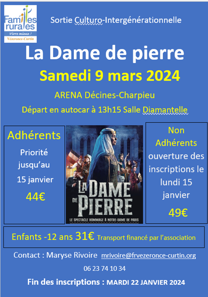 Affiche Dame de pierre 