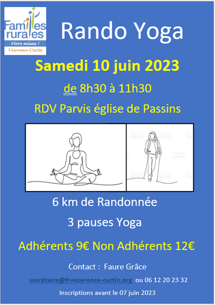 Affiche Rando Yoga 10 juin 2023